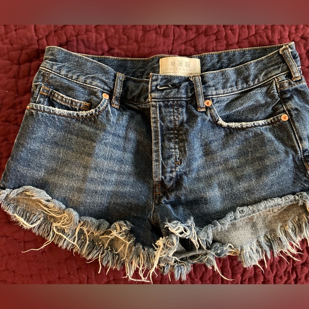 Free People high-waist cutoff shorts